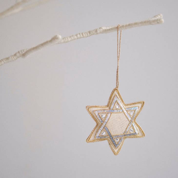 Star of David foil ornament - Growing Up Creative