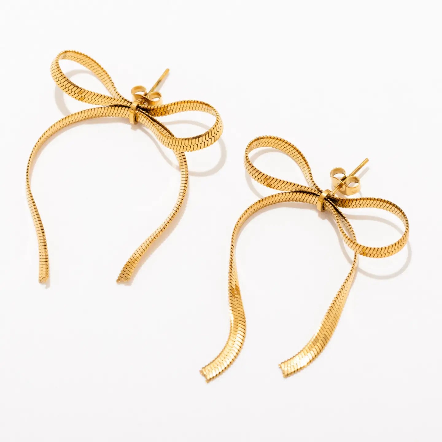 Bow Earrings - 18K Gold Plated