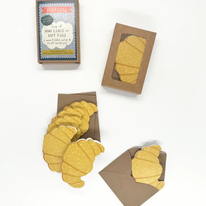 Croissant Mini Cards - Box of 6