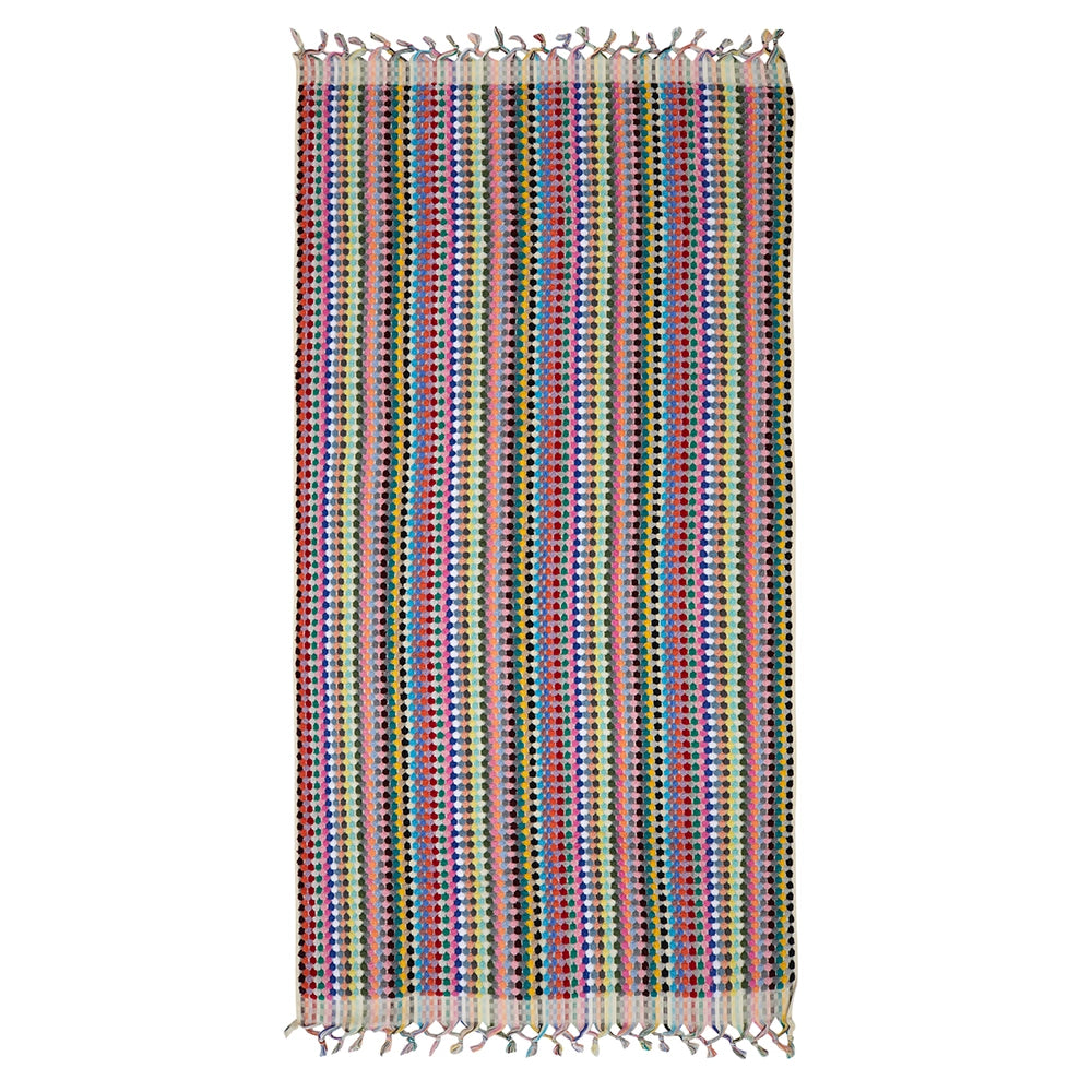 Pompom Bubble Handloomed Turkish Hand Towel - Multicolor