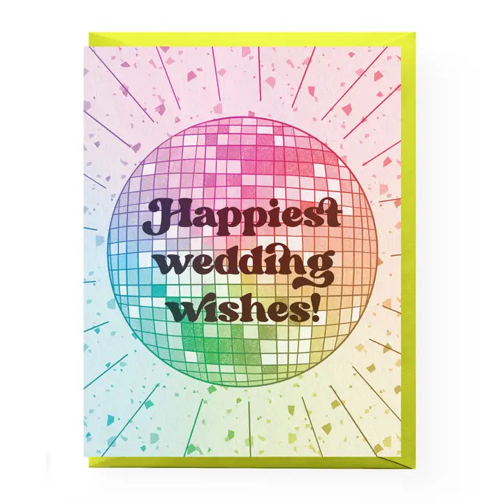 Disco Wedding Card