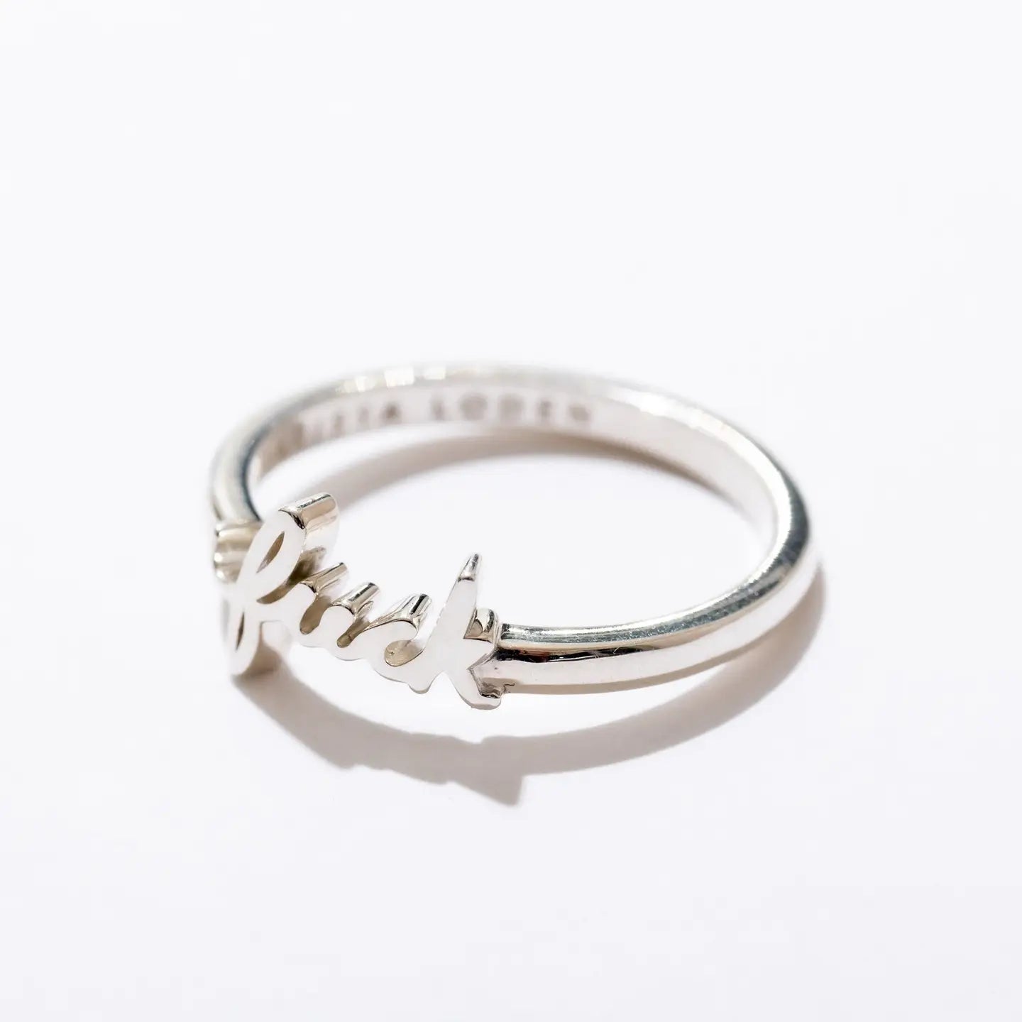 Fuck Script Swear Ring - Sterling Silver