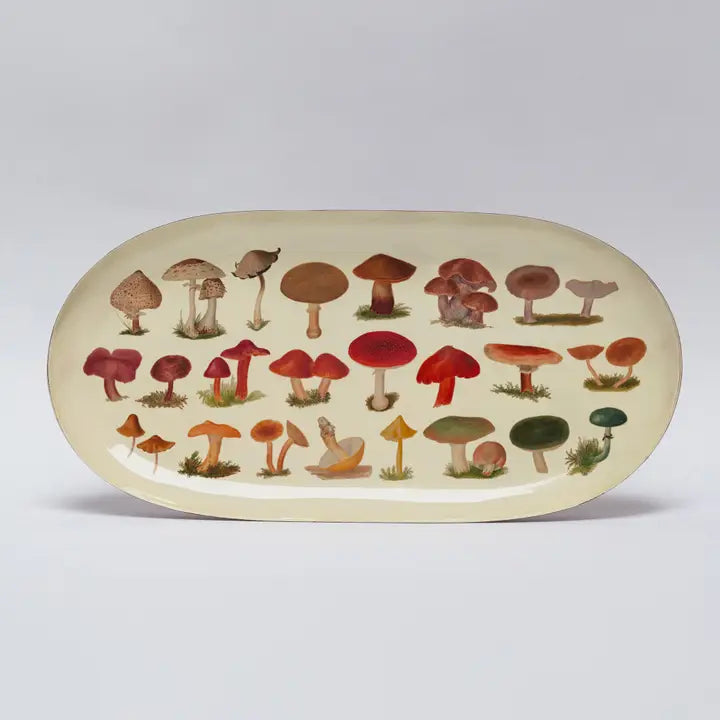 Fungi Oval Enamel Tray