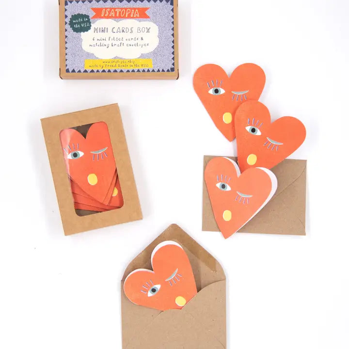 Heart Blink Mini Cards - Box of 6