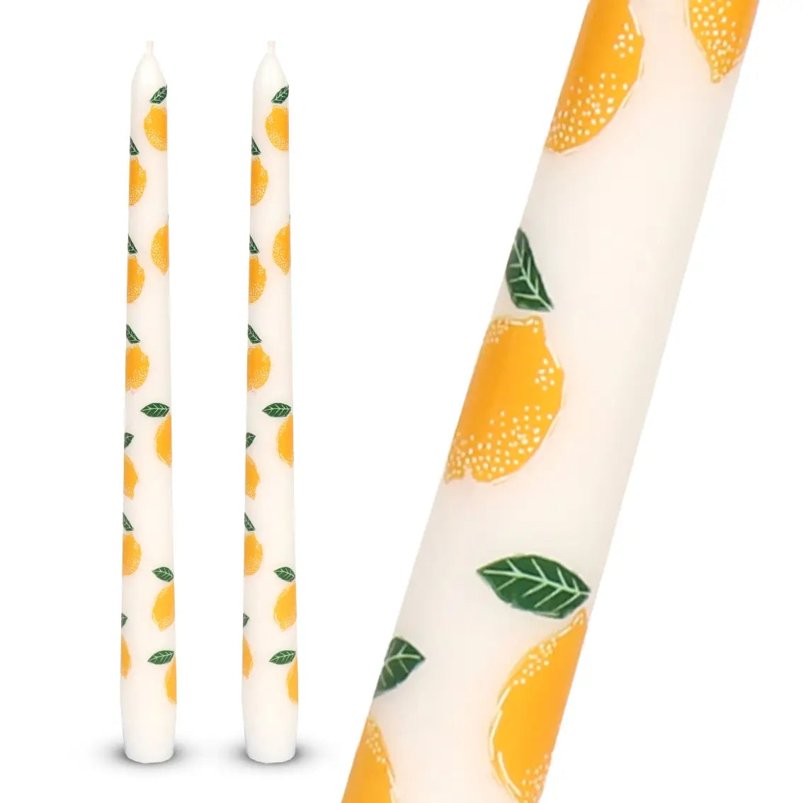 Lemon Taper Dinner Candle - 2 Pack