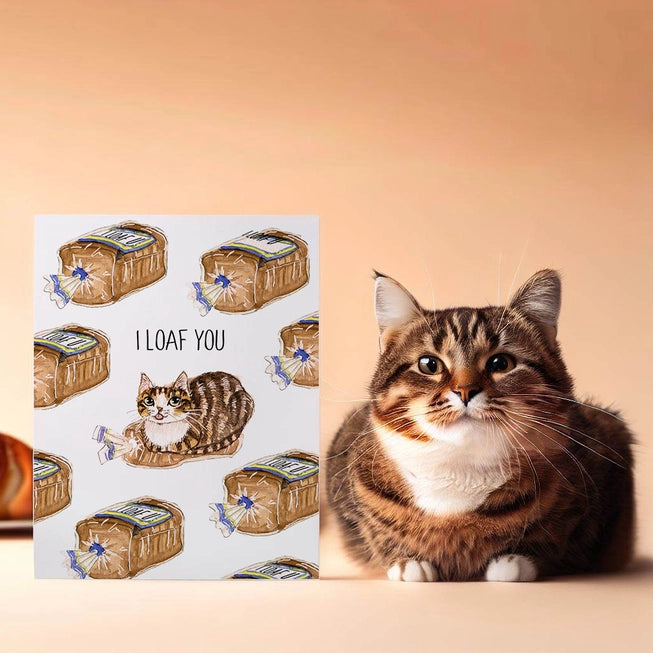 Cat Loaf You - Funny Valentines Day Card