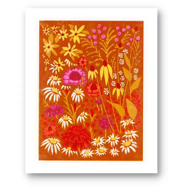 Marigolds and Rudbeckia Art Print