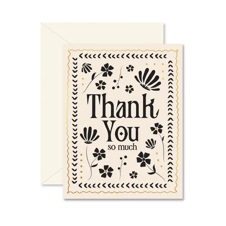 Mosaic Floral Thank You Card