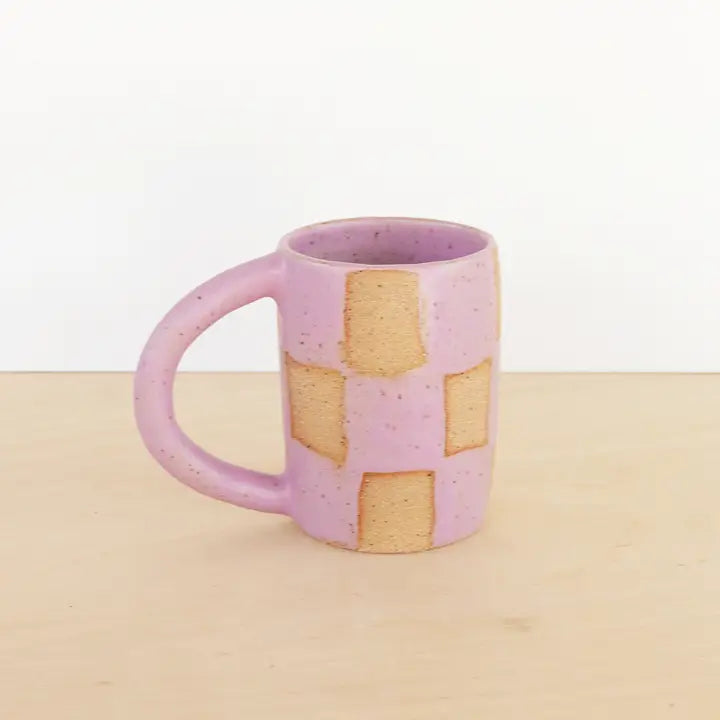 Checkerboard Ceramic Mug - 10 oz