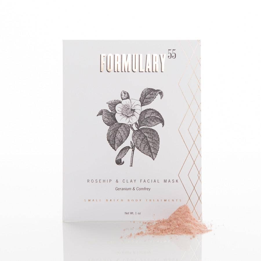 Rosehip & Clay Facial Mask - Geranium & Comfrey