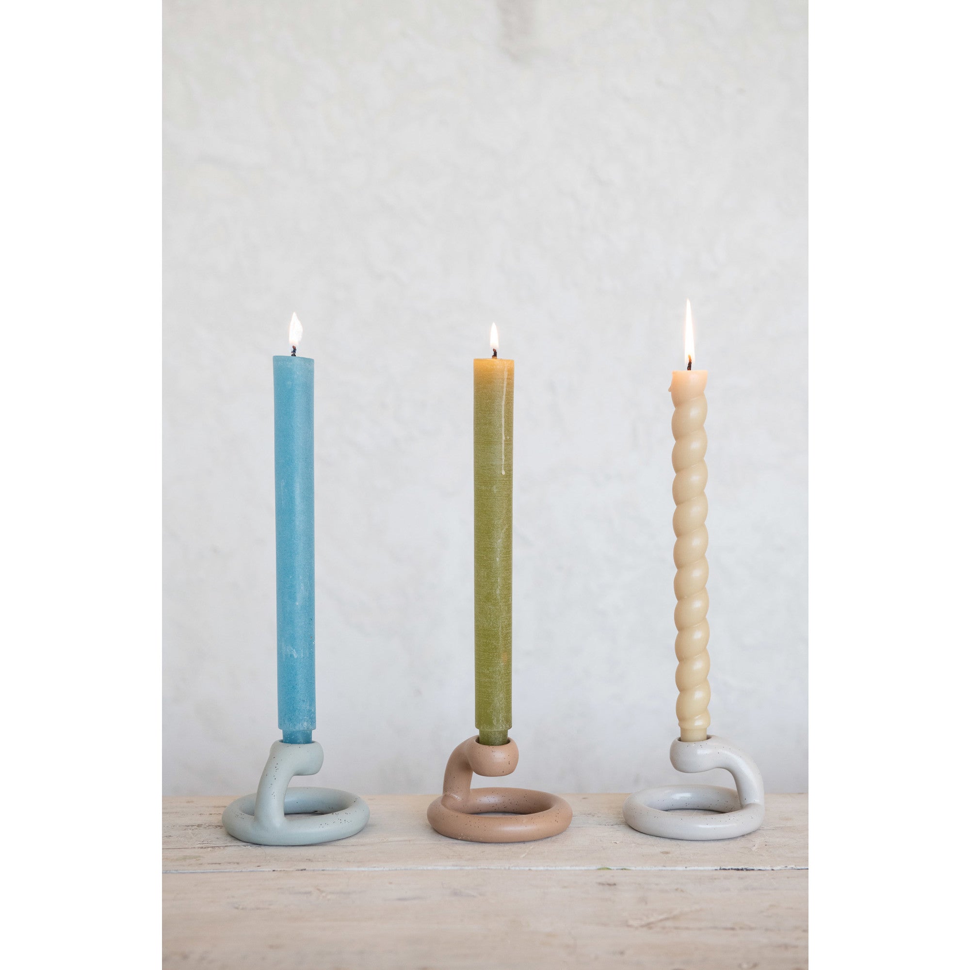 Blue Taper Candle