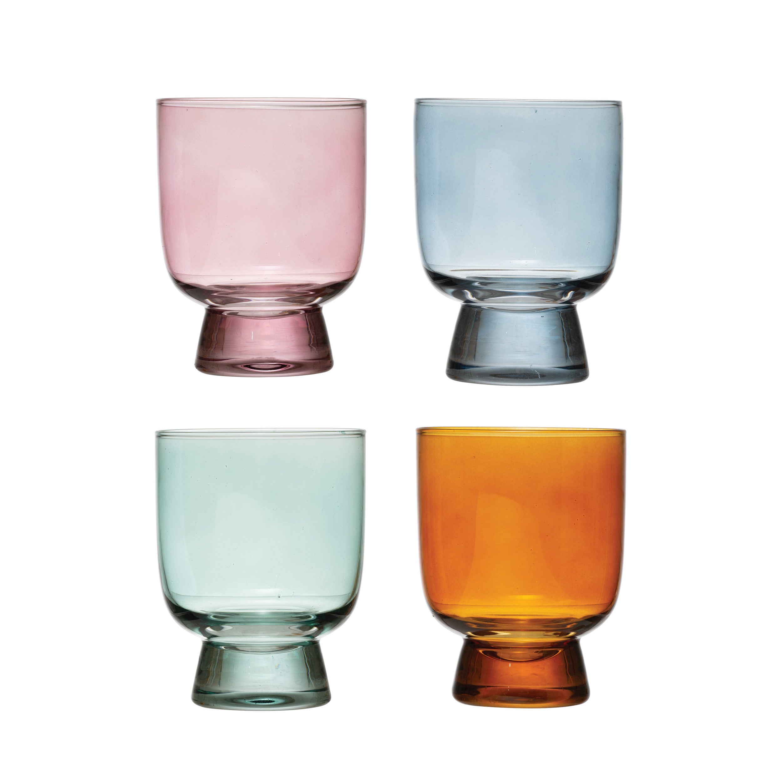 6oz Drinking Glass in 4 Colors